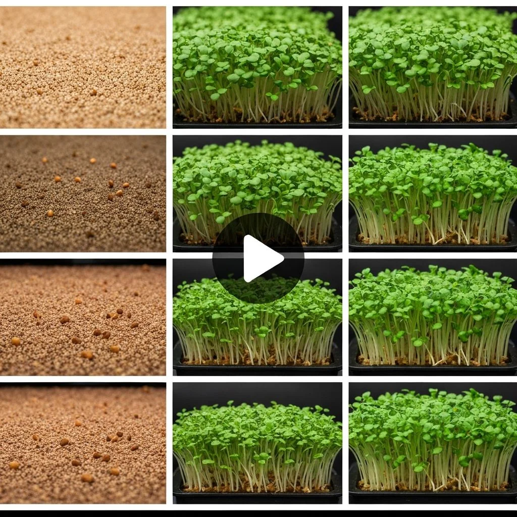 Growing microgreens in the Herbs2Hand Linea Grow Module